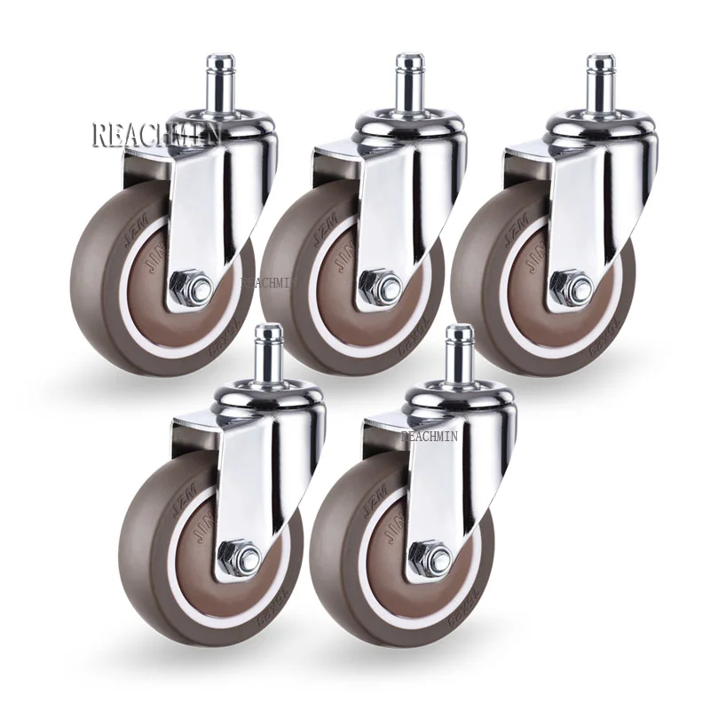 

5 шт./компл. бесшумные Поворотные Колесики 2/2, 5/3 дюйма Универсальный стопорный резиновый бесшумный ролик сменный офисный стул игровой стул