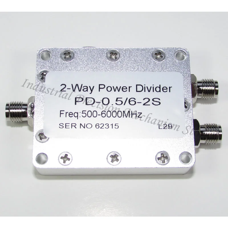 

PD-0.5/6-2S 0,5-6 ГГц 30 Вт SMA RF 1/2 сплиттер мощности, сопротивление 50 Ом, потеря при внедрении ≤ дБ