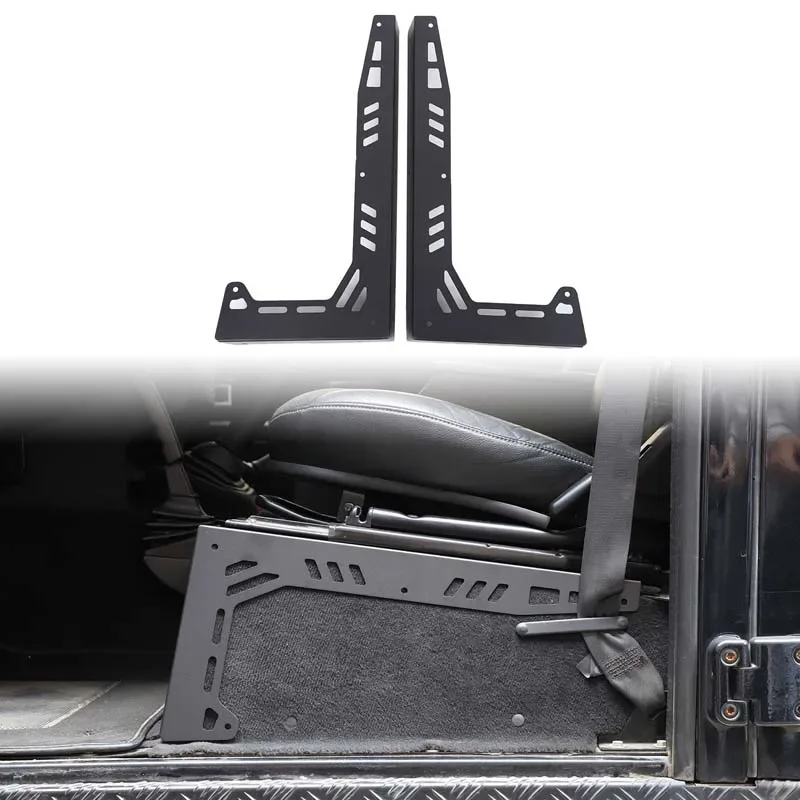 Фото Для Land Rover Defender 04-18 крепежная пластина для сиденья защитная крепежная пластина для сиденья аксессуары для предотвращения столкновений алюминиевый сплав №4