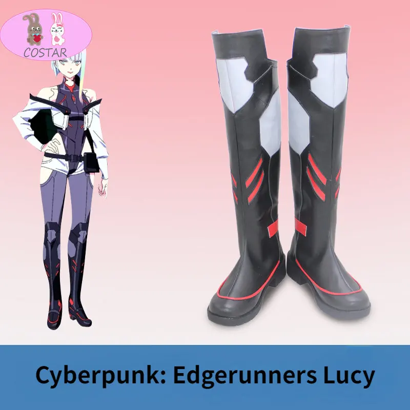 

Anime Cyberpunk: Edgerunners Lucy Cosplay Shoes PU Leather Shoes Halloween Carnival Boots Cosplay Props Lucyna Kushinada