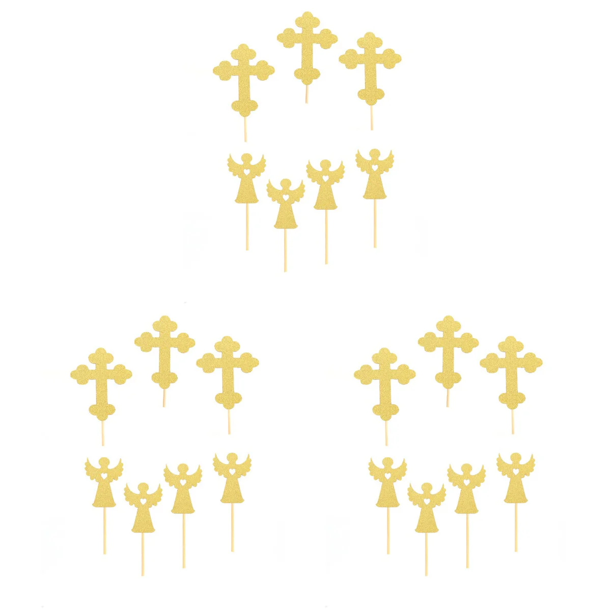 

72 шт. бумажные подборки для торта в форме Креста и ангела, аксессуары для вечерние (12 шт. крестов + 12 шт. ангелов)
