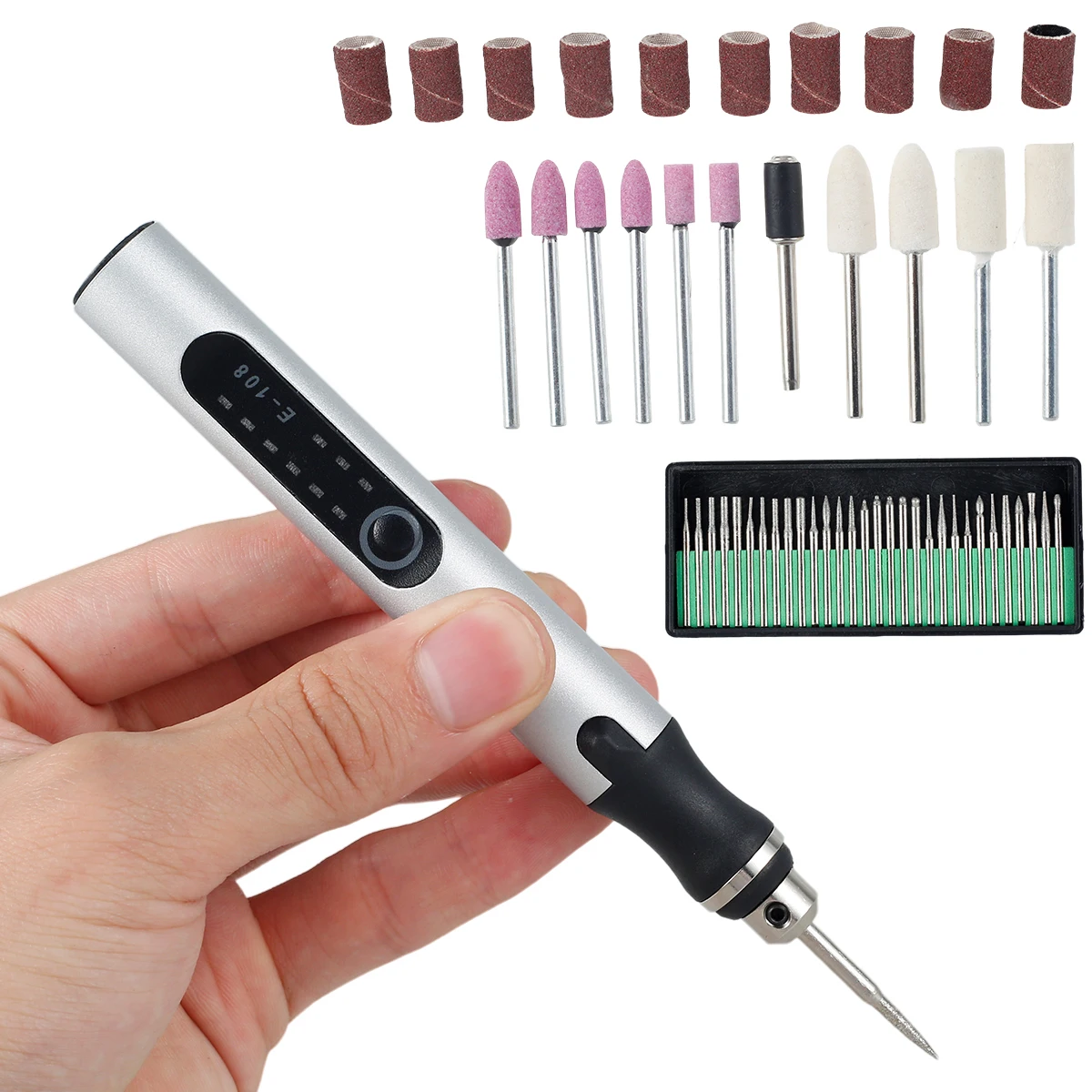 

Electric Engraver Pen Cordless Micro Grinding Machine Engraver Drill 3 Gears Of Speeds Cordless Drill Rechargeable Rotary Tools