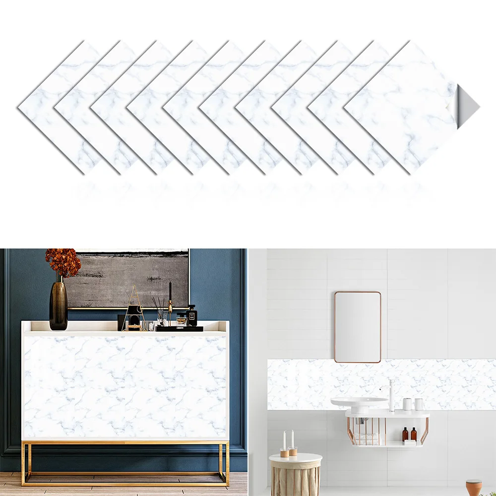 

Маслостойкая наклейка для плитки, 10 шт., наклейка для кухни, лестницы, s, самоклеящаяся, керамическая, виниловая плитка, пол, ванная, сделай са...