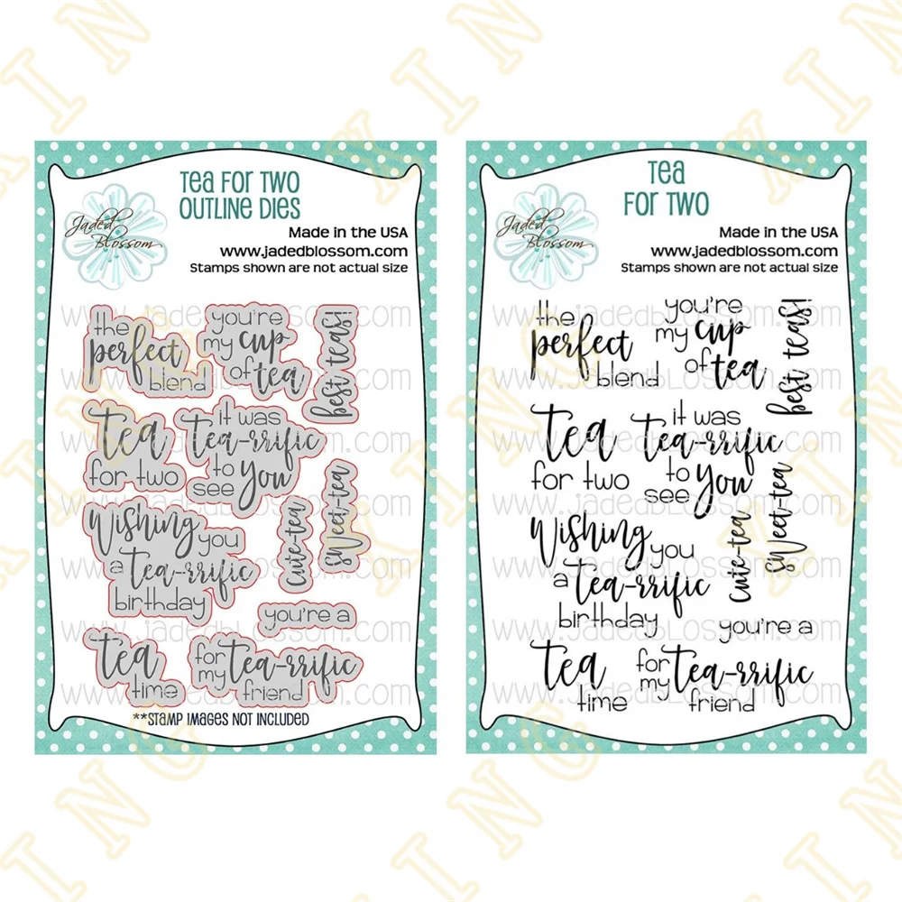

Tea for Two New Metal Cutting Dies Stamps Scrapbook Diary Decoration Embossing Cut Dies Template Diy Greeting Card Handmade