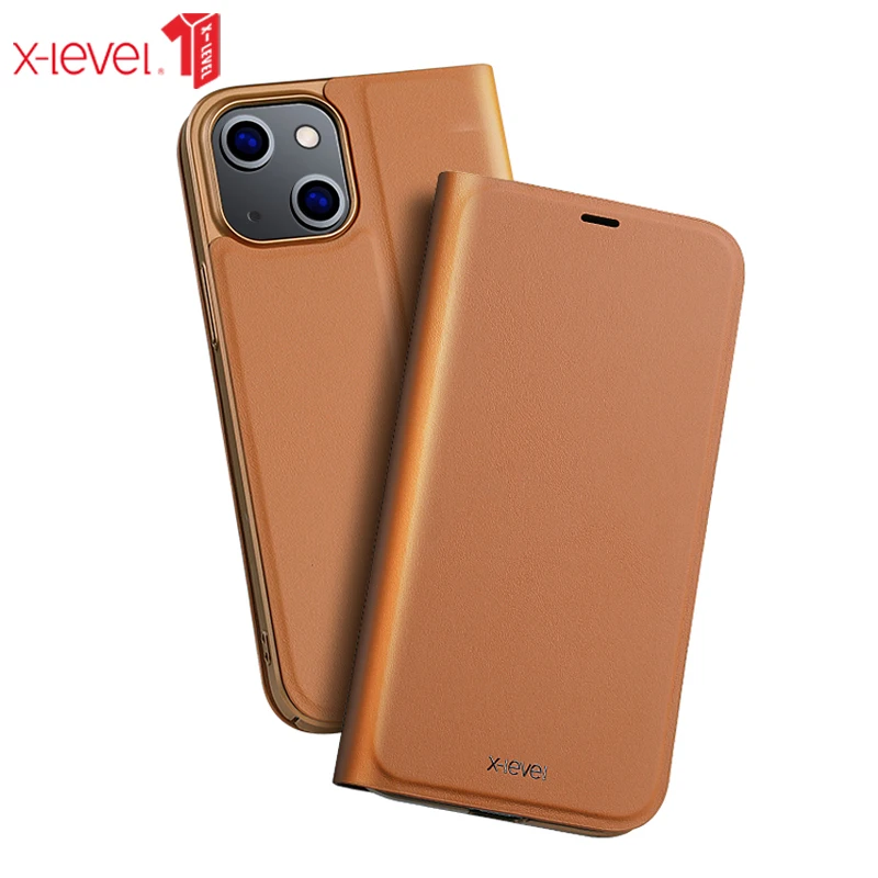 For Iphone 13 Pro Max Case 6.7 X-level Pu Leather Wallet Phone Case With Stand Function For Iphone13 Pro 6.1 For Iphone13 Mini