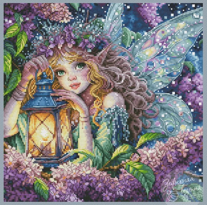 DIY needle work Lilac Fairy 37-37 Cross Stitch Set Counted Kit 28ct 14ct 32ct Metallic aida