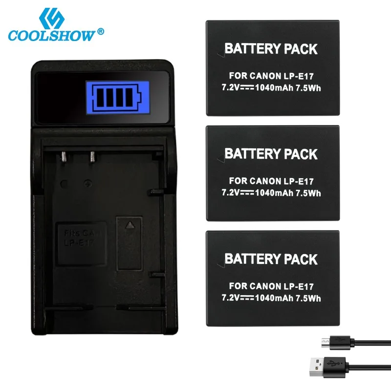 Зарядное устройство для фотоаппаратов Canon EOS 200D M3 M6 750D 760D 00D 8000D Kiss X8i T6i T6s 8 1040 мАч