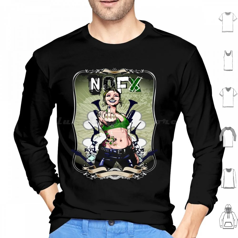 Nofx Logo Essential Толстовка с капюшоном из хлопка длинным рукавом Band Leptop Skin Galaxy Mouse Stuff