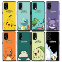 japan anime pokemon pikachu phone case for realme xt gt gt2 5 6 7 7i 8 8i 9i 9 c17 pro 5g se master neo2 soft silicone case