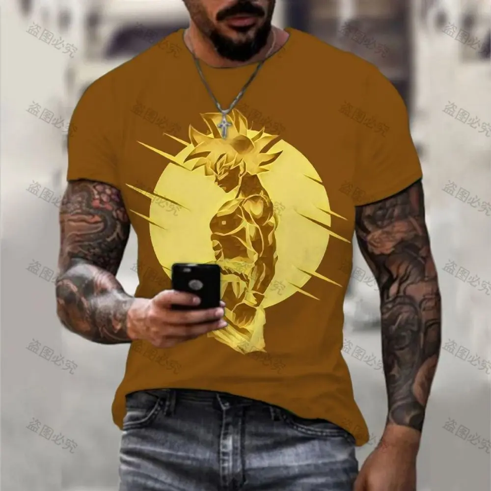 

Shirt Male Short Sleeve Men Leisure Men's T-shirt Goku Gohan Dragon-Ball-Z Anime Tshirt Party Clothing Crew Neck 2022 110-6XL