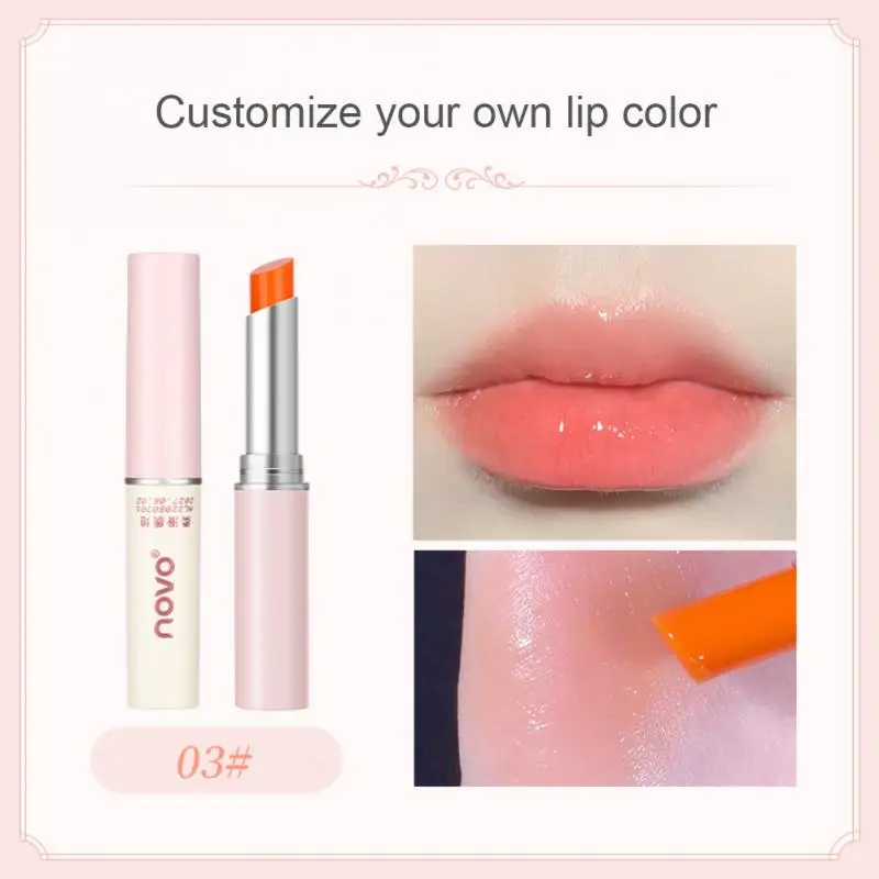 

Color Changing Lip Balm Moisturizing Lip Gloss Temperature Change Lipstick Anti-crack Anti-dry Fade Lip Lines Hydrating Lip Care