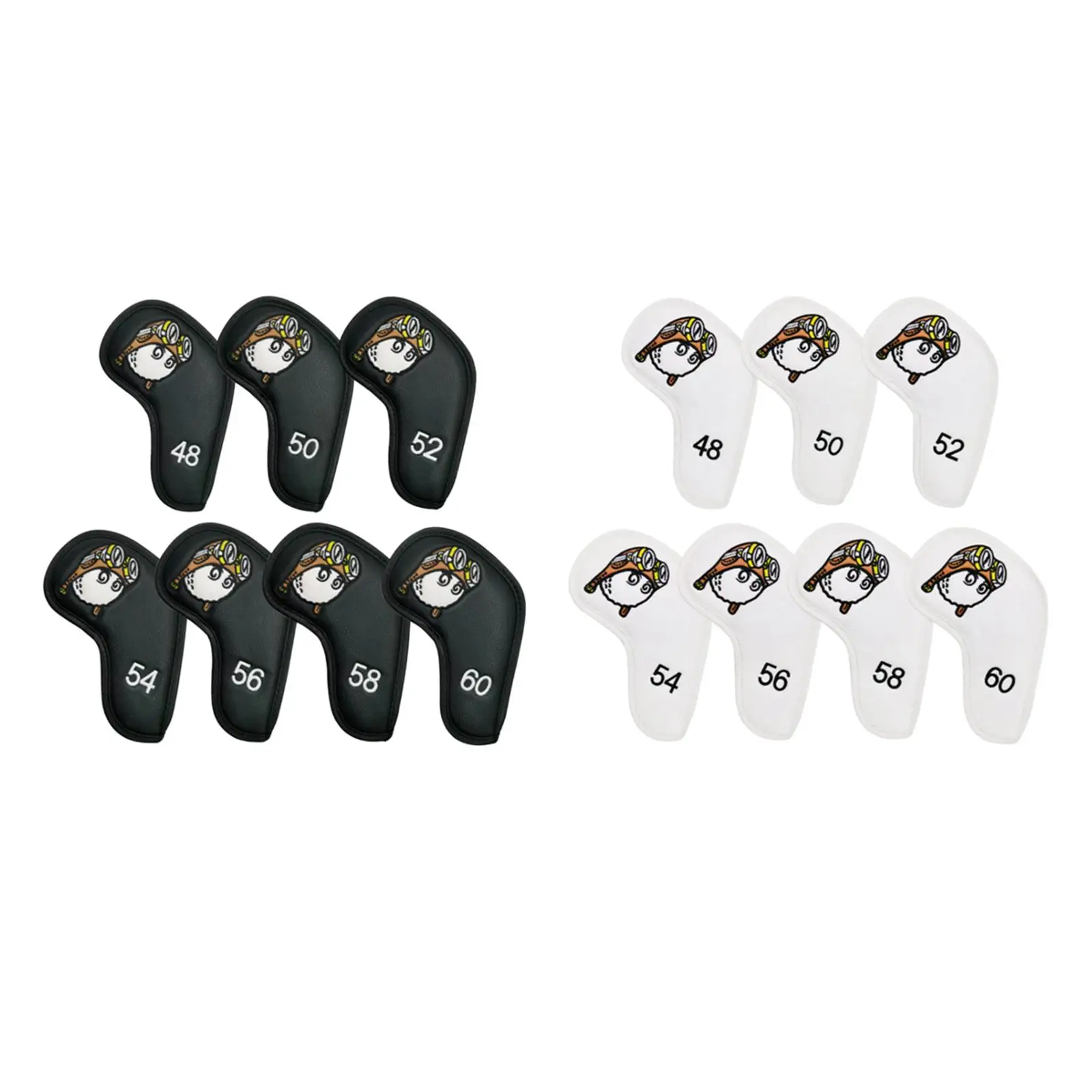 

7 Pieces Golf Iron Head Covers Set Classic pilots 48-60 Waterproof Golfer Gift Golf Wedge Iron Protective Headcover Protector