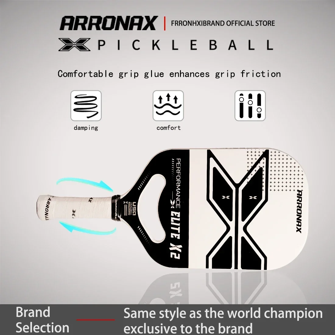 ARRONAX-Pickleball Paddle поверхность из углеродного волокна Enhance Sweet Spot полипропиленовый
