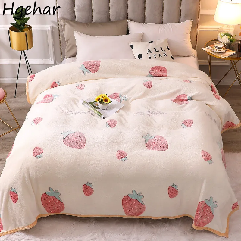 

Soft Warm Coral Fleece Blanket Winter Sofa Throw Light Thin Mechanical Wash Household Nap Cartoon Student Bed Flannel Blankets