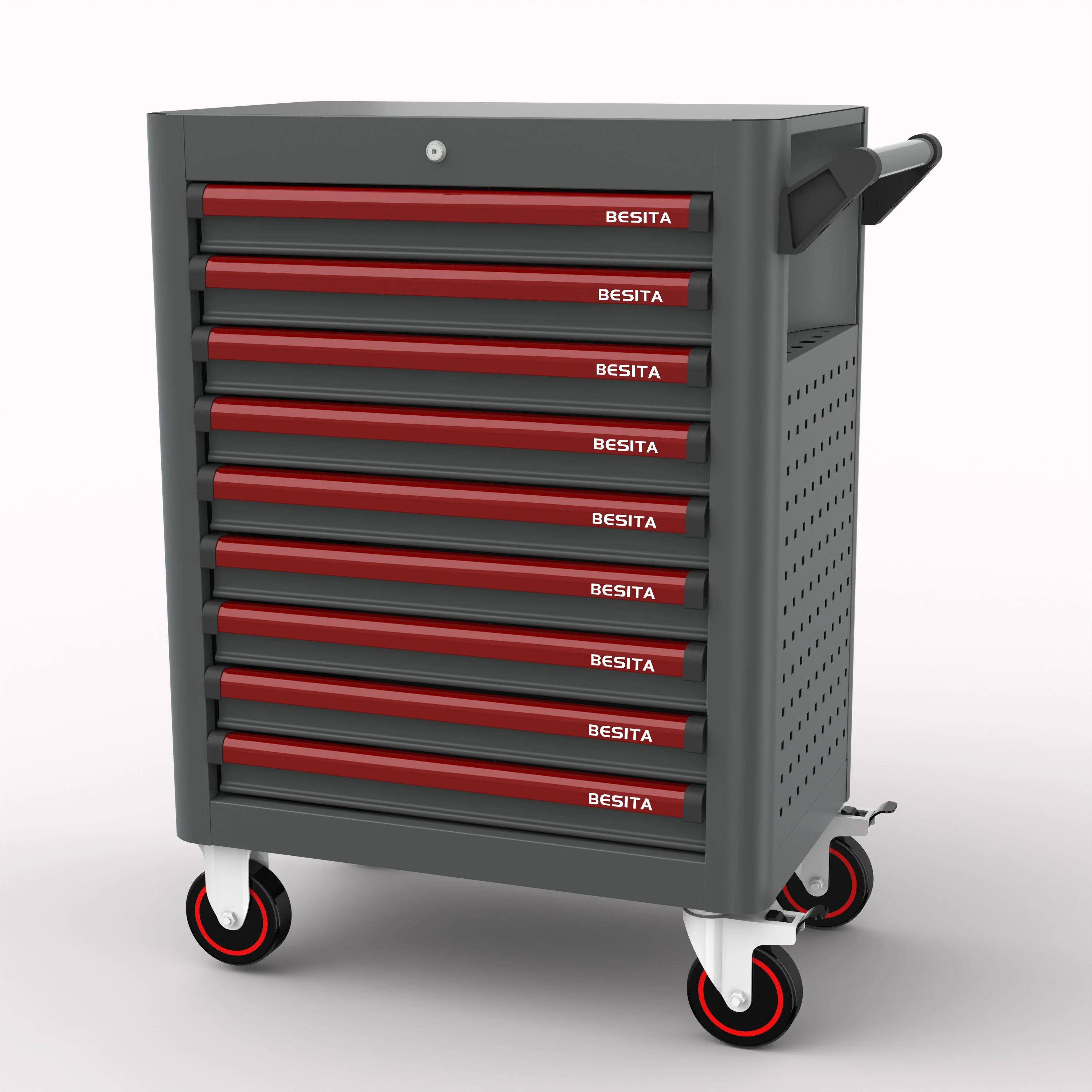 

355 Pcs Workshop Cabinet Garage Tool Trolley With 9 Drawers EVA Combination Tools Set For Car Repair