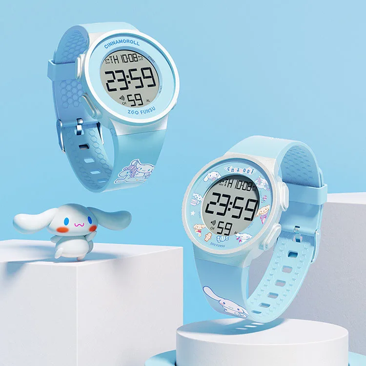 

Kawaii Sanrio Anime Hello Kitty Wristwatch Cinnamoroll My Melody Cute Girls Birthday Gifts Student Cartoon Multifunction Fashion