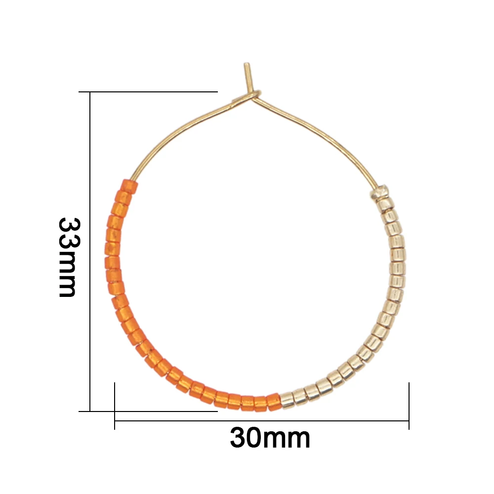 Go2Boho Серьги из семян Miyuki Beaded в стиле хулы простые серьги-кольца для женщин Украшения модные бохо Цветные Пендентивы.