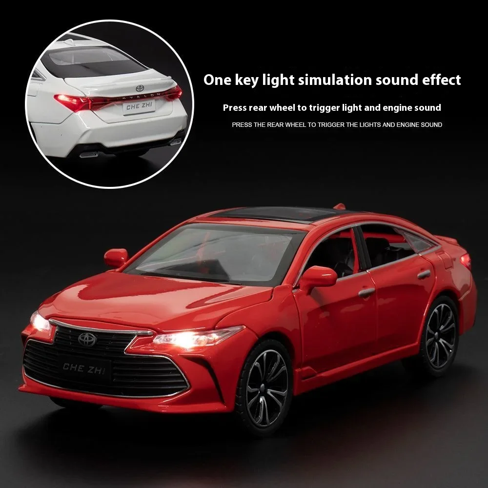 1:24 TOYOTA AVALON модель автомобиля из сплава литая под давлением звуковой свет