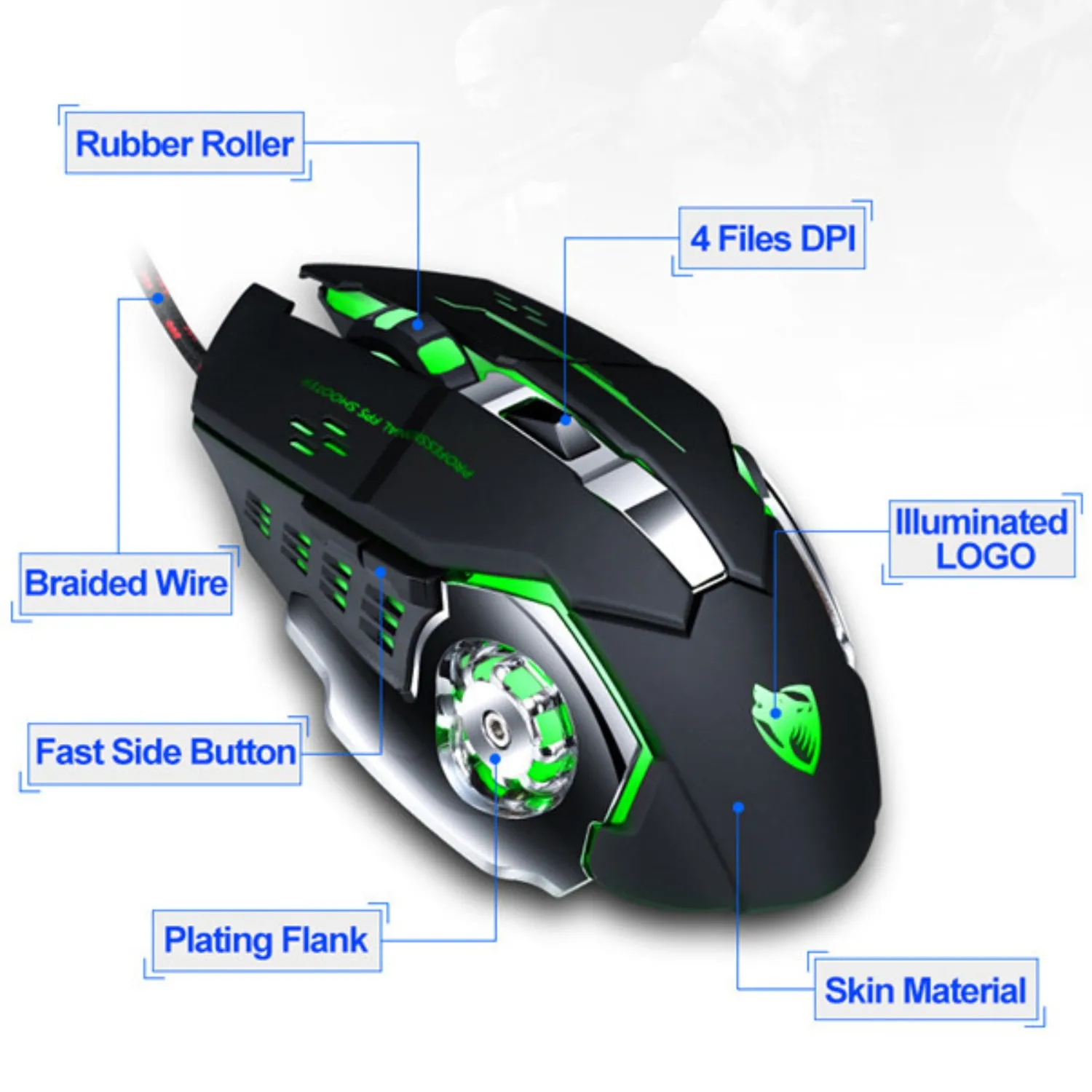 rgb pc gaming mouse computer gamer mause kit usb wired sound silent 6 key optical mechanical vertical ergonomic mouse for laptop free global shipping