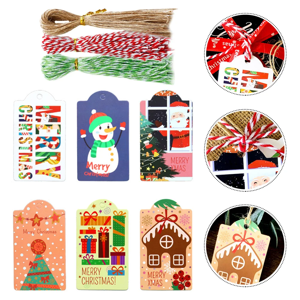 

Рождественская бирка, бирки, Подарочная бирка с именем, праздничное украшение Санта, винтажная упаковка