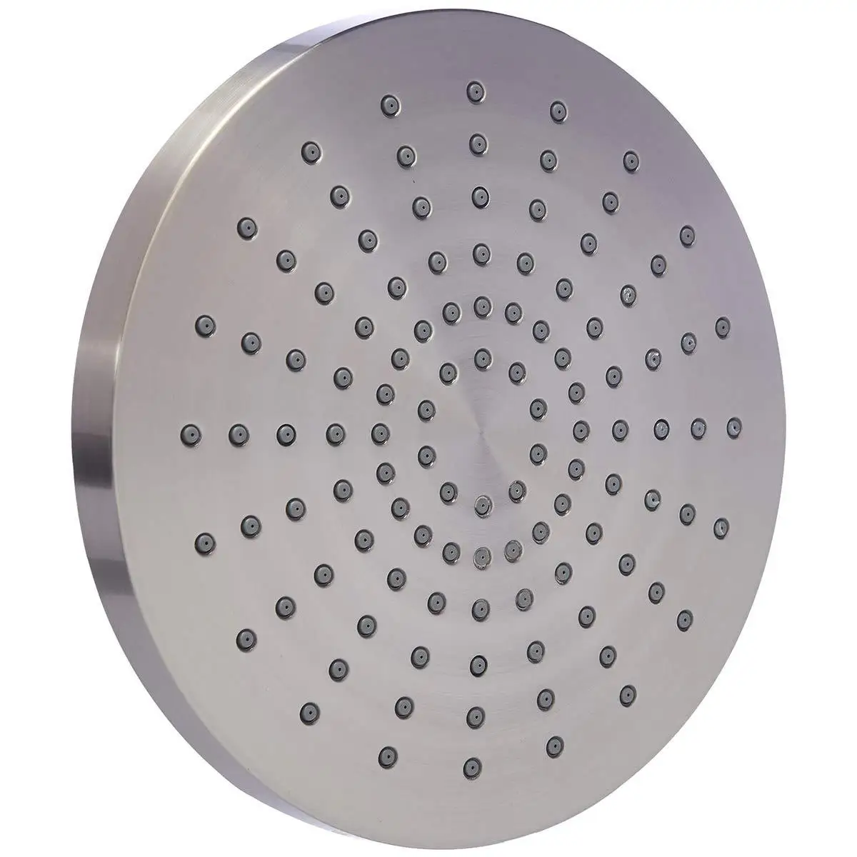 

8 Inch High Quality Double Brushed Nickel Round Shower Head With Adjustable Brass Ball Joint