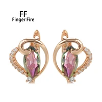exquisite fashion gold plated color stud earrings festival banquet anniversary jewelry wholesale