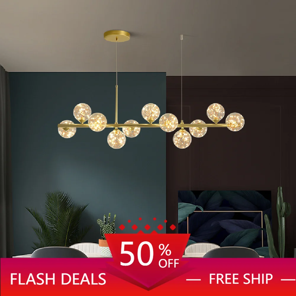 

LED Simple Glass Pendant Lights Bedroom Dining Room Restaurant Nordic Iron Hanging Hamp Creative Bar Kitchen Decora Luminaires