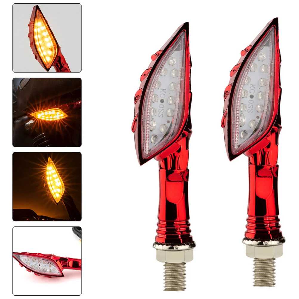 

2 Pcs Motorcycle Lights LED Side Lamp Turn Indicator Driving Highlight Warning Signal