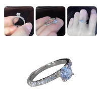 wedding band ring stylish accessory shiny exquisite bright luster ring for festival women ring finger ring