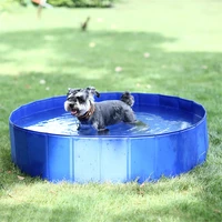 us shipping 12080cm foldable dog pool pet swimming tub bathtub outdoor indoor bath collapsible bathing pool for dogs cats kids