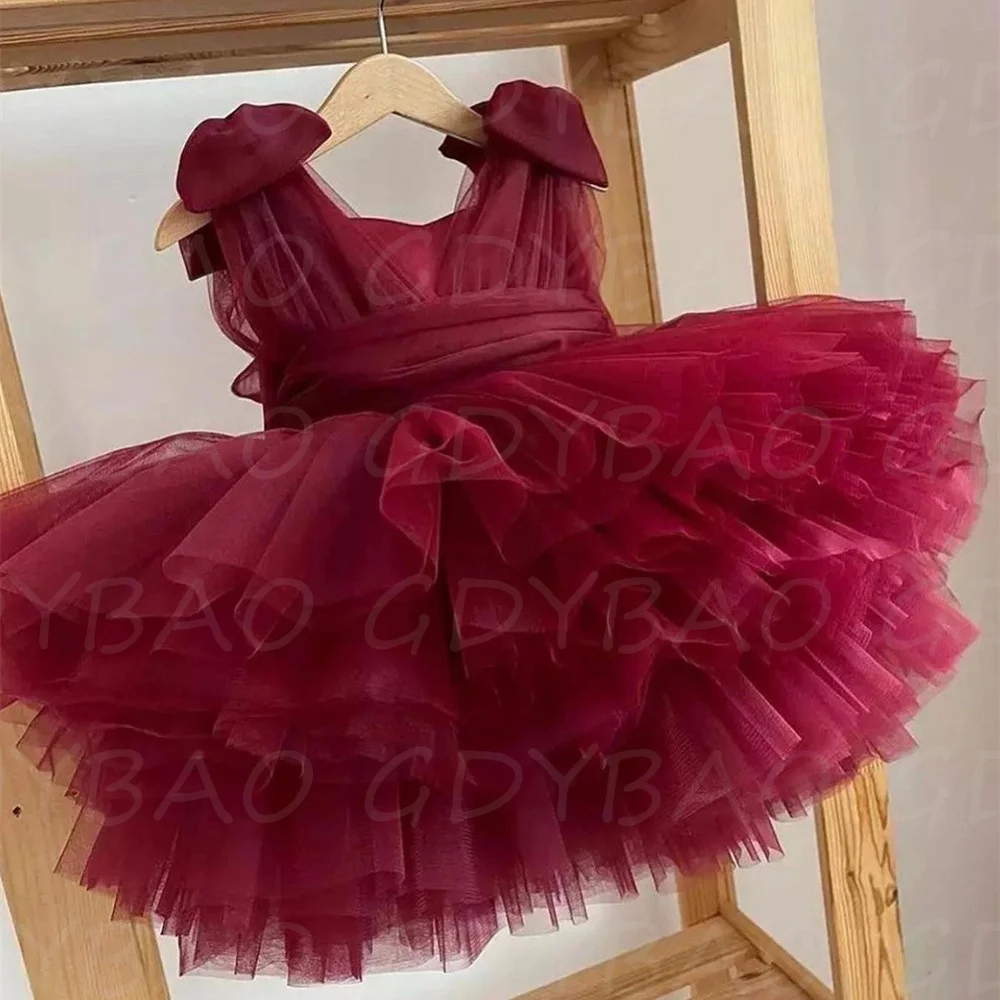 

Цветочные платья для девочек, свадебное платье с оборками для первого причастия, милое детское платье, бальное платье для девочек для конкурса