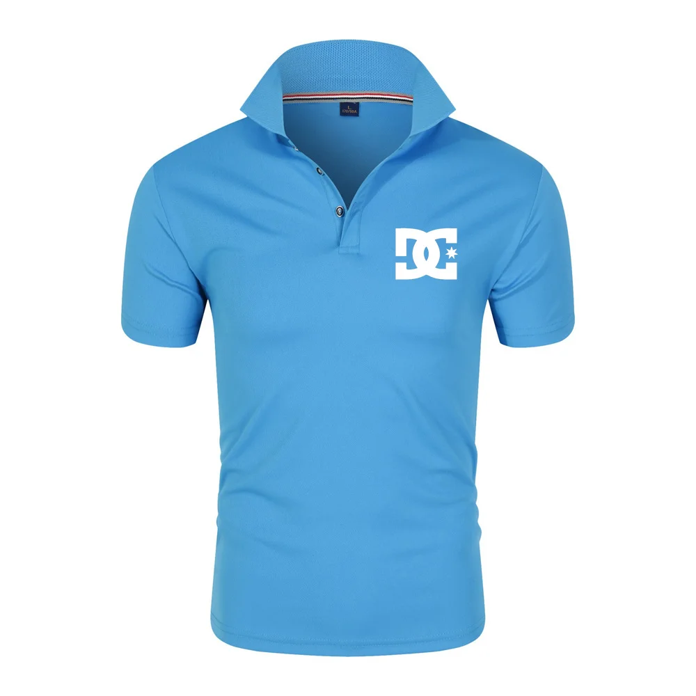 

2022 New Brand DC Summer Comfortable Breathable Polos Shirt Men's Shorts Sleeve Sports Fitness Streetwear Casual Fashion T-Shirt