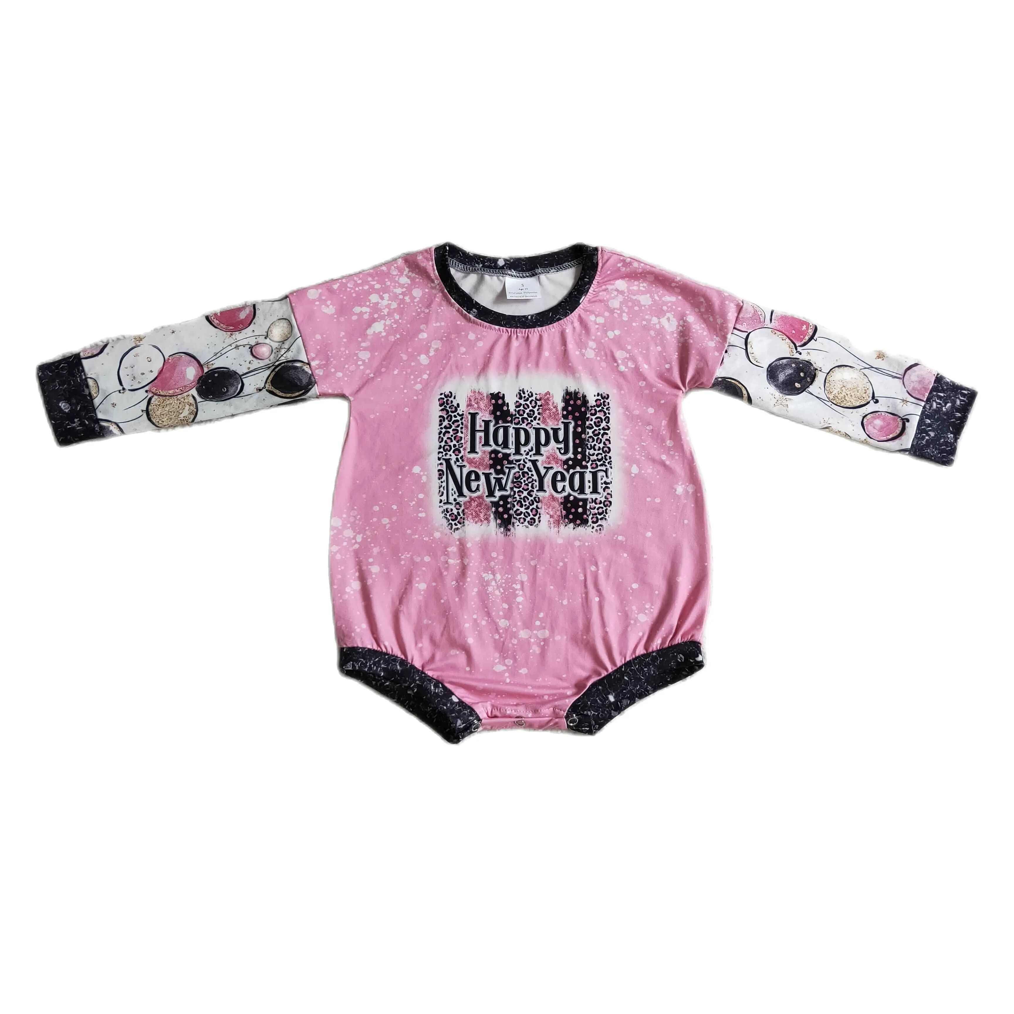 

LR0184 Baby Girl Clothes Romper Pink Long Sleeve Bodysuit Milk Silk Summer Girls Cute Jumpsuit High Quality Children's Christmas