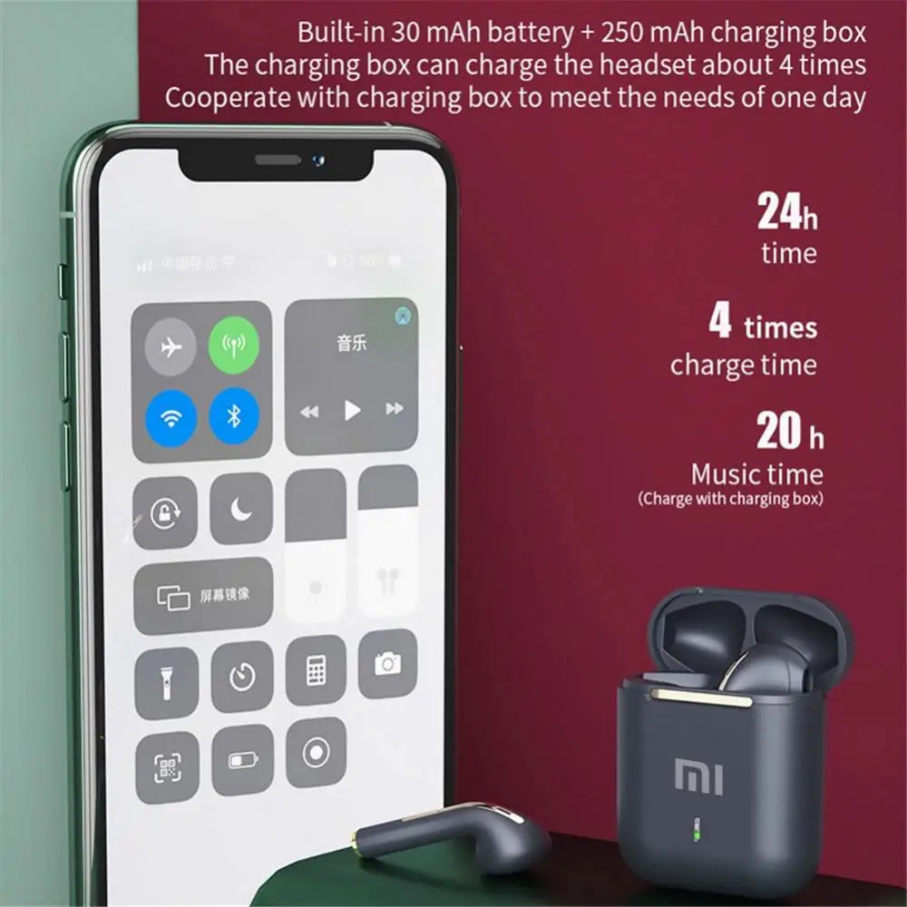 Оригинальные беспроводные Bluetooth-наушники Xiaomi J18 TWS IPX5 водонепроницаемые HIFI-звук