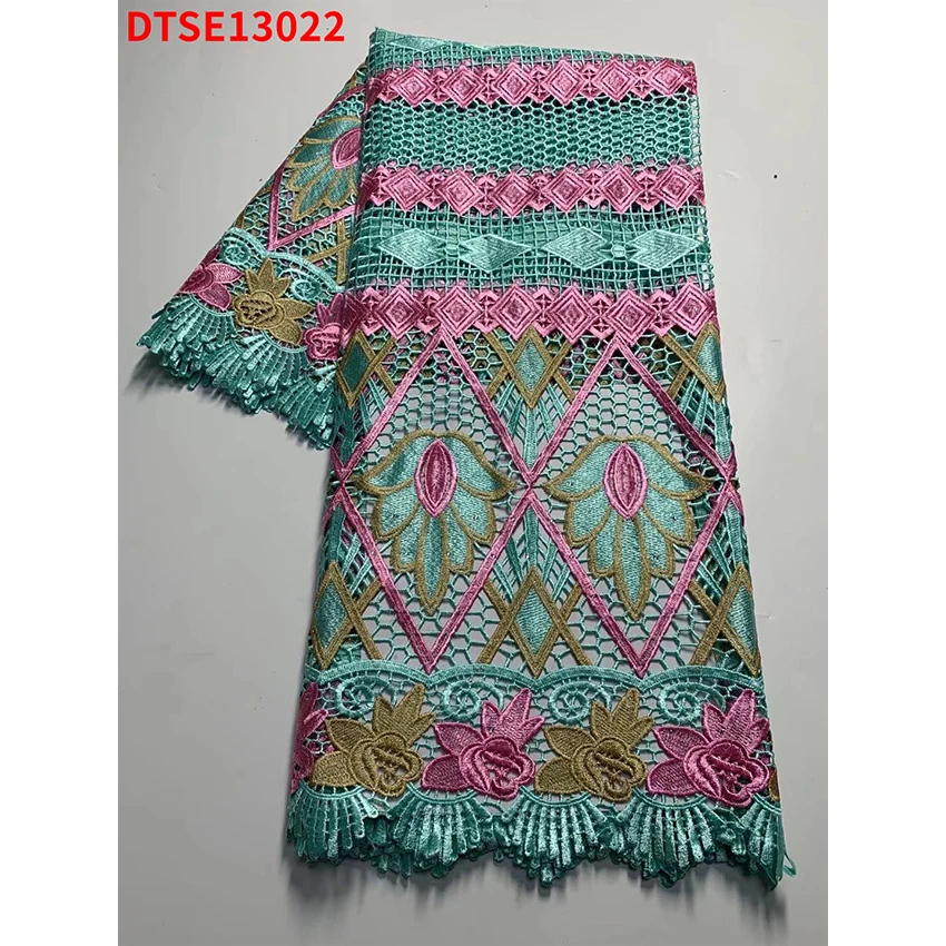 Water Soluble Cloth Sequence Diamond Shape Printing Lace Fabric Suitable For Ladies Wedding Dress DTSE13022b |