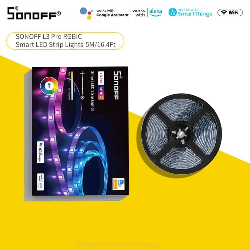 

Умная светодиодная ленсветильник SONOFF L3 Pro с поддержкой Wi-Fi и RGBIC