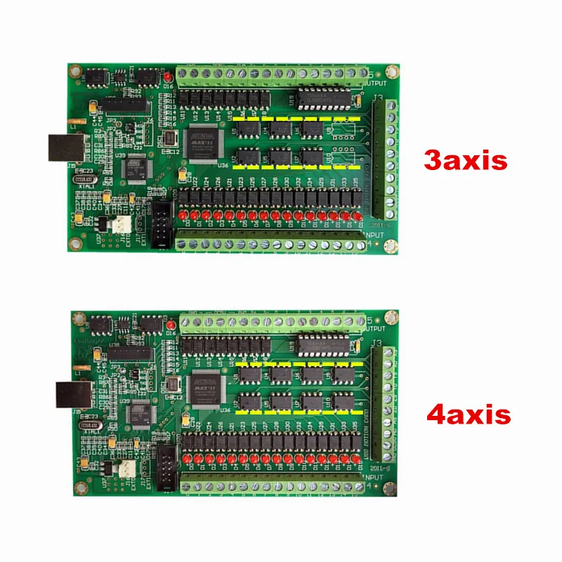 

3-осевой 4-осевой ЧПУ контроллер движения USB-карта Mach3 200 кГц сломанная плата интерфейс для гравировального станка