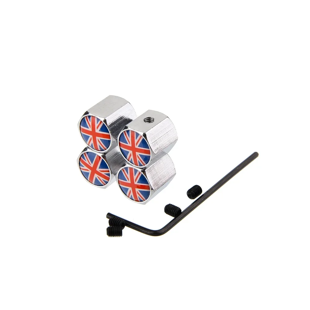 Колпачки клапанов на колеса автомобиля с флагом Англии 4 шт. для Jeep Grand Cherokee Commander