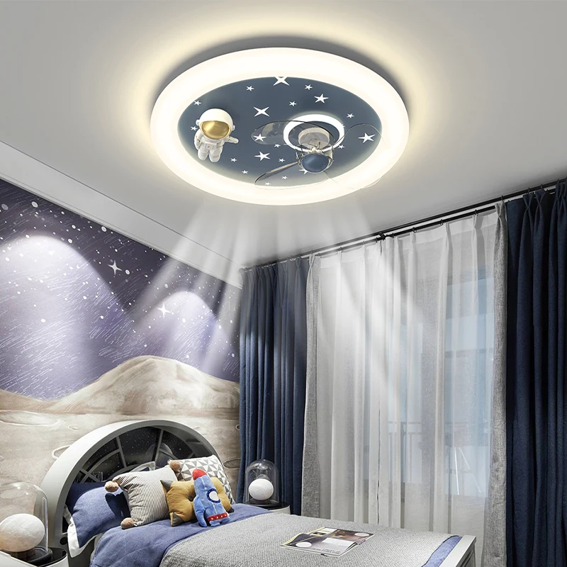 

Современный потолочный вентилятор со светодиодной лампой и управлением, Бытовые аксессуары, Скандинавская потолочная лампа, декоративная лампа-вентилятор