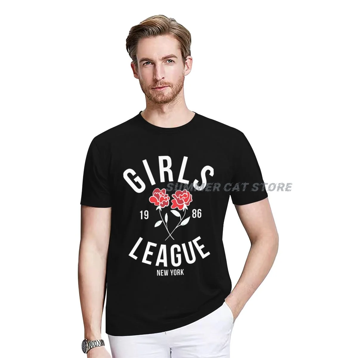 

Футболка Мужская/Женская хлопковая с круглым вырезом и короткими рукавами