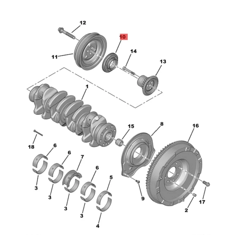 AU05-масляное уплотнение коленчатого вала 1116905 для Citroen Fiat Ford Jaguar LDV LTI Peugeot