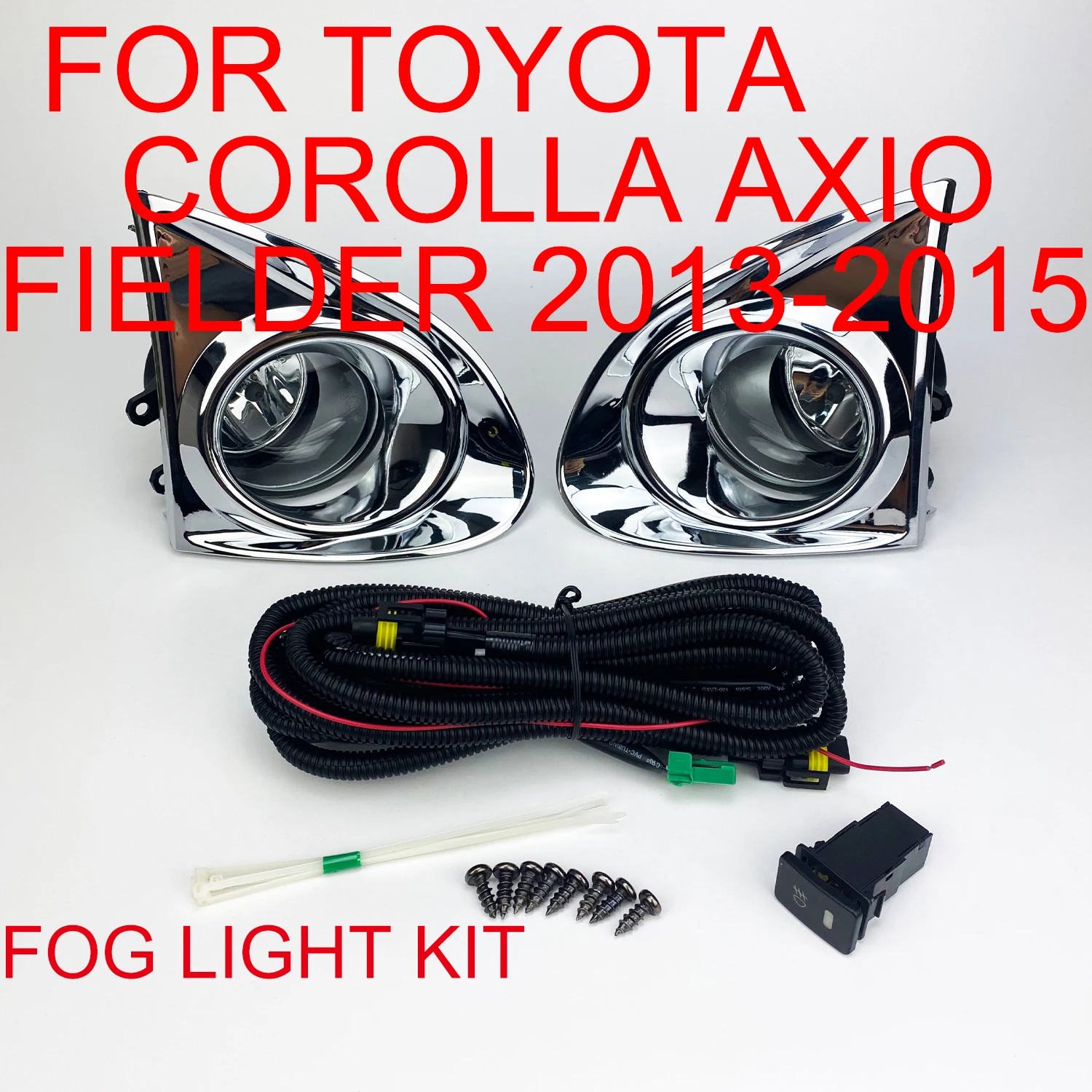 

Комплект противотуманных фар для переднего бампера Toyota Corolla Axio Fielder 2013 2014 2015, правая + левая сторона, прозрачная стеклянная линза H11, лампа