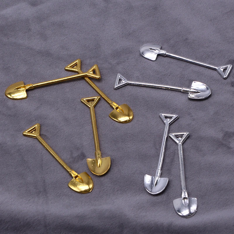 

1 шт., креативная миниатюрная металлическая мини-лопата 1:12, модель кукольного домика, садовые инструменты для кукольного домика, декоративн...