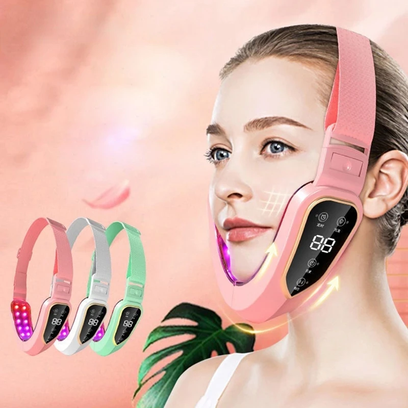 

Facial Lifting Device LED Photon Therapy Facial Slimming Vibration Massager Double Chin V-shaped Cheek Lift Face Skincare