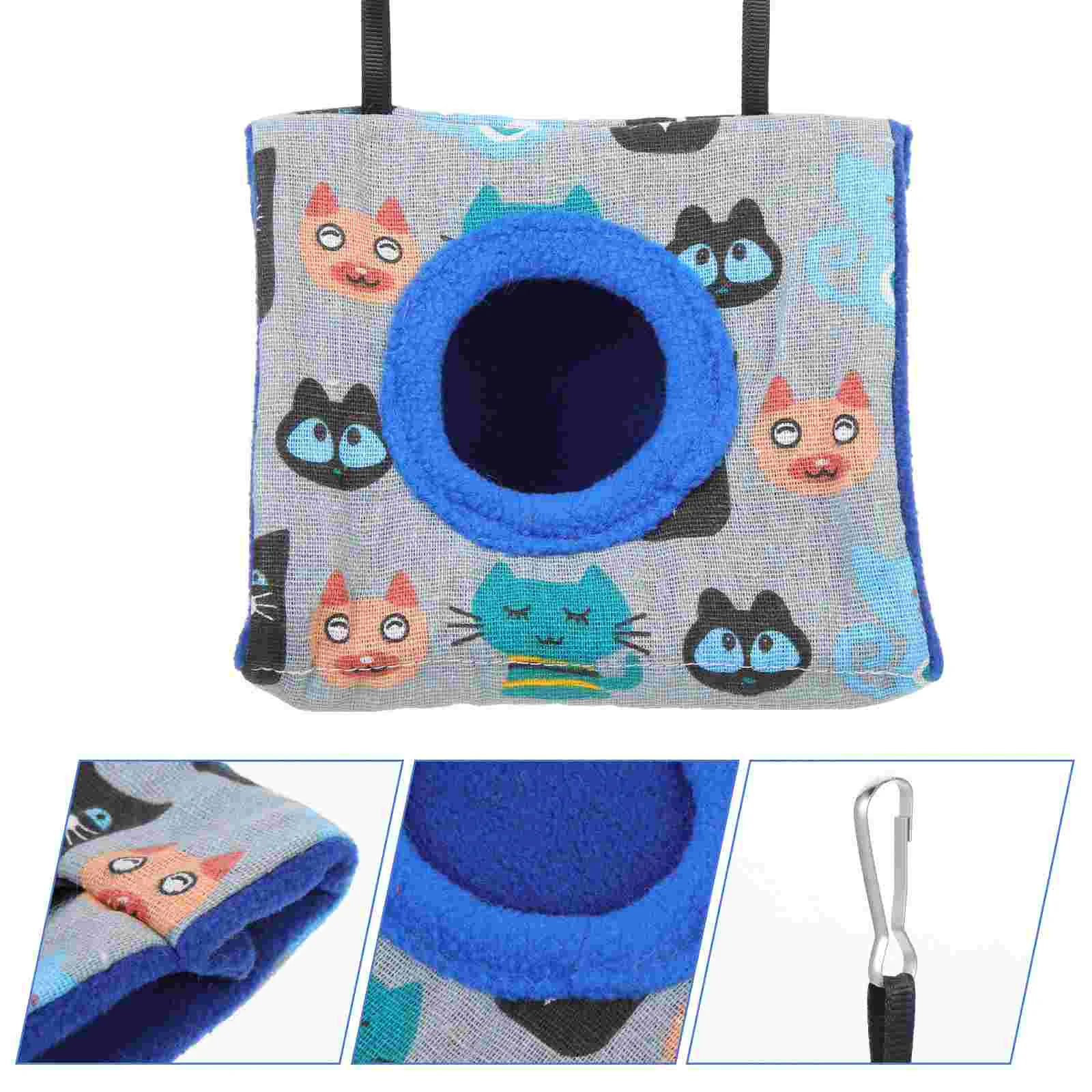 

Bird Hammock Parrot House Bed Hanging Cage Plush Cockatiel Hut Tent Winter Household Hamster Cave Habitat Birds Sleeping Cozy