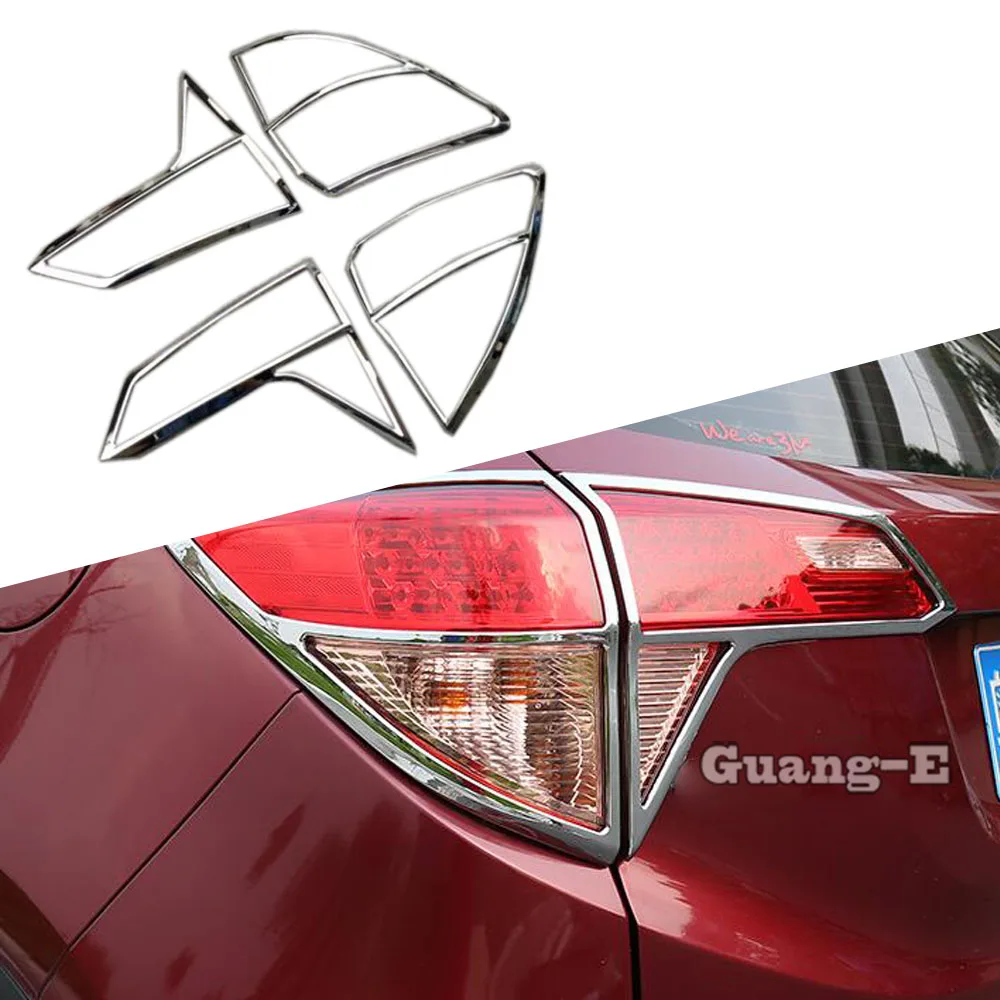 

Высококачественный автомобильный Стайлинг ABS хромированная отделка задний фонарь задняя рамка лампа крышка 4 шт. для Honda HRV HR-V Vezel 2019 2020 2021