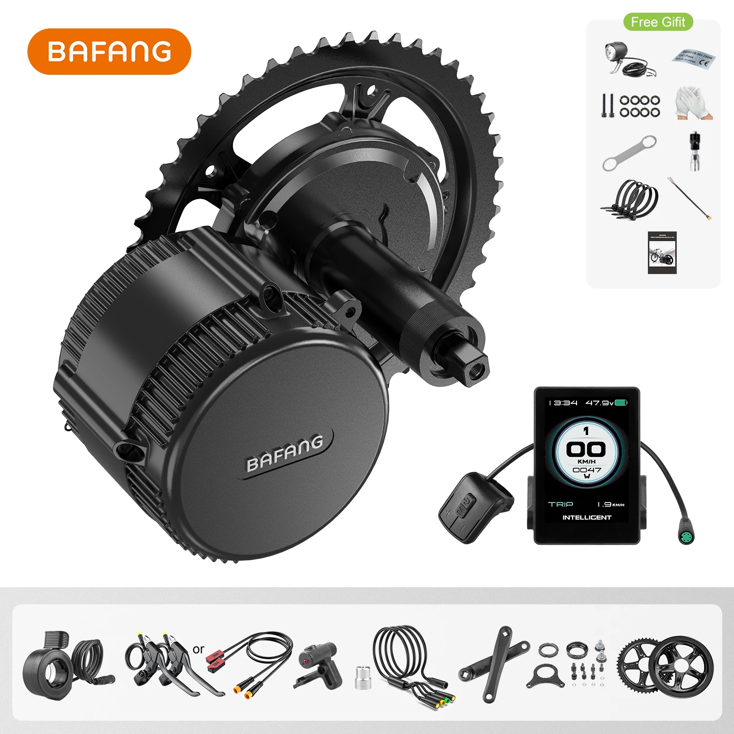 Electric Ebike Conversion Kit Powerful Central E-bike Engine