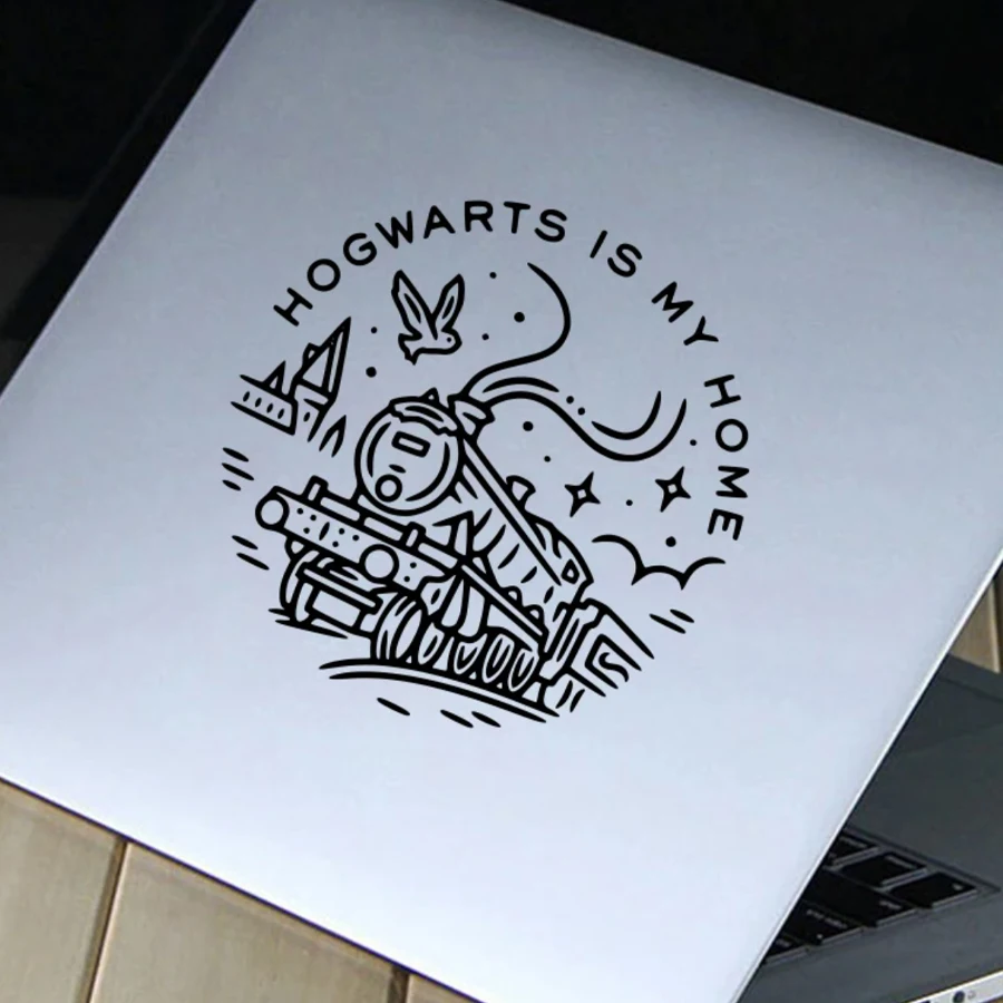 Фото Гарри Поттер Экспресс-поезд Hogwartds - мой дом Цитата Виниловая наклейка на бампер автомобиля Волшебный мир Наклейки Лобовое стекло Окно Декор для ноутбука №3