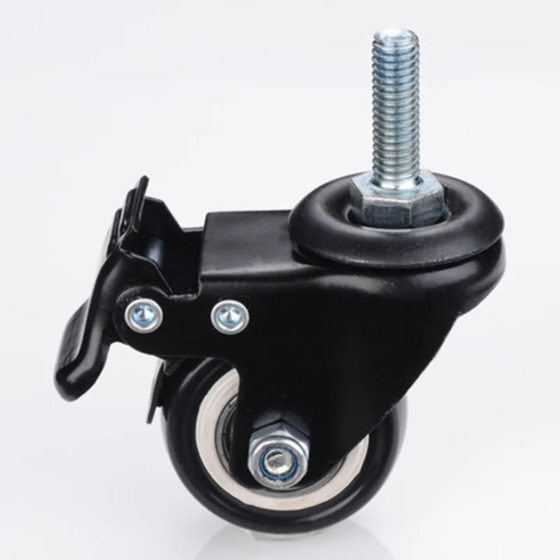 

Myhomera 4Pcs Furniture Caster Heavy Duty 200kg 1.5 inch 40mm 360 Rotatable Screw Swivel Castor Wheels Trolley Rubber Protective