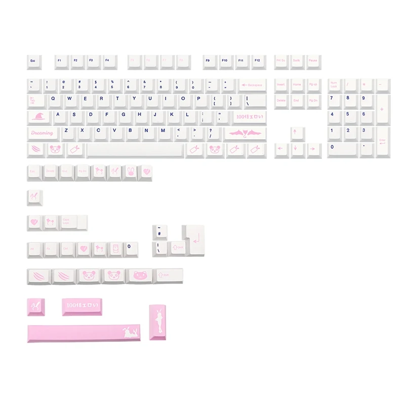 

137 Keys Dreaming Girl Theme PBT Dye Subbed Keycap For Mx Switches Mechanical Keyboard Gmk Keycap